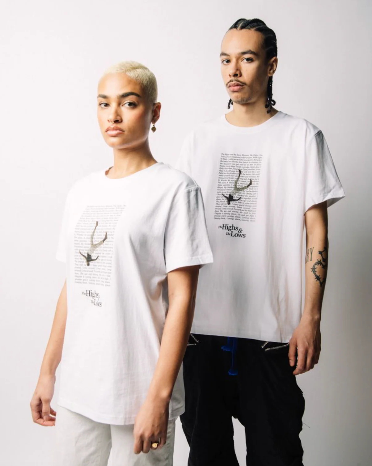 The Highs and The Lows Poetic White T- Shirt - Image 3