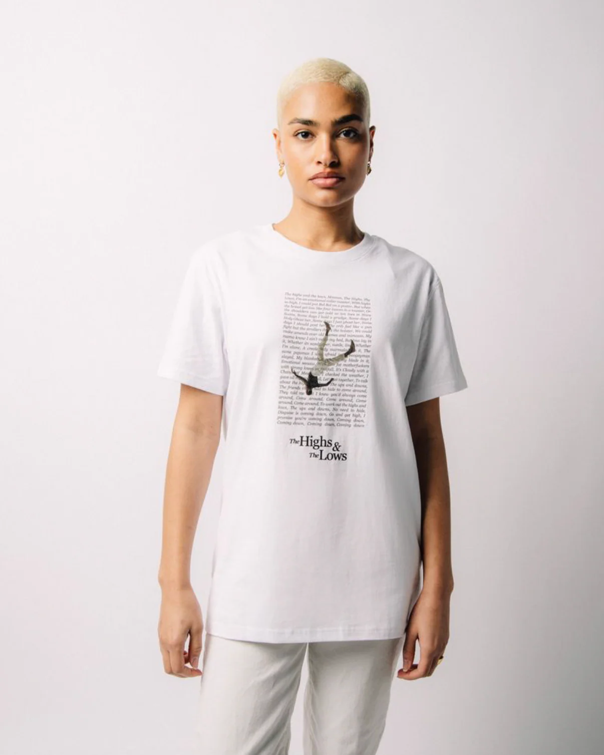 The Highs and The Lows Poetic White T- Shirt - Image 5